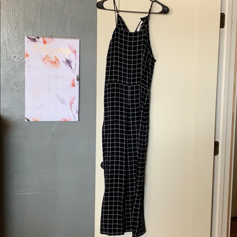 Black and white stripped romper